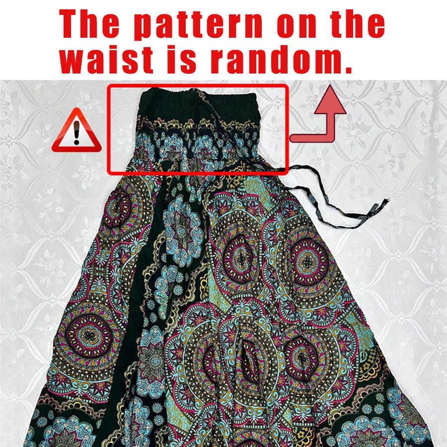 Bohemian Pants Women Pantalones Mujer Hippie High Waist Rayon Harem Baggy Boho Yoga Beach Wear Pour Femme Calca Feminina Printed - TRENSET