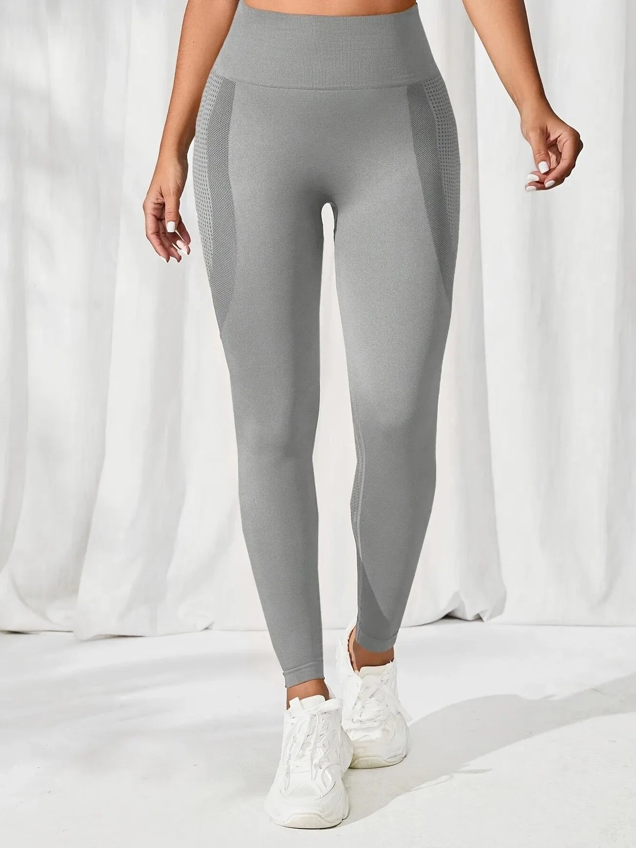 Breathable High - Waisted Yoga Leggings For Women Solid Color Tummy Control Sportswear Comfortable Fitness Gym Tights Activewear - TRENSET