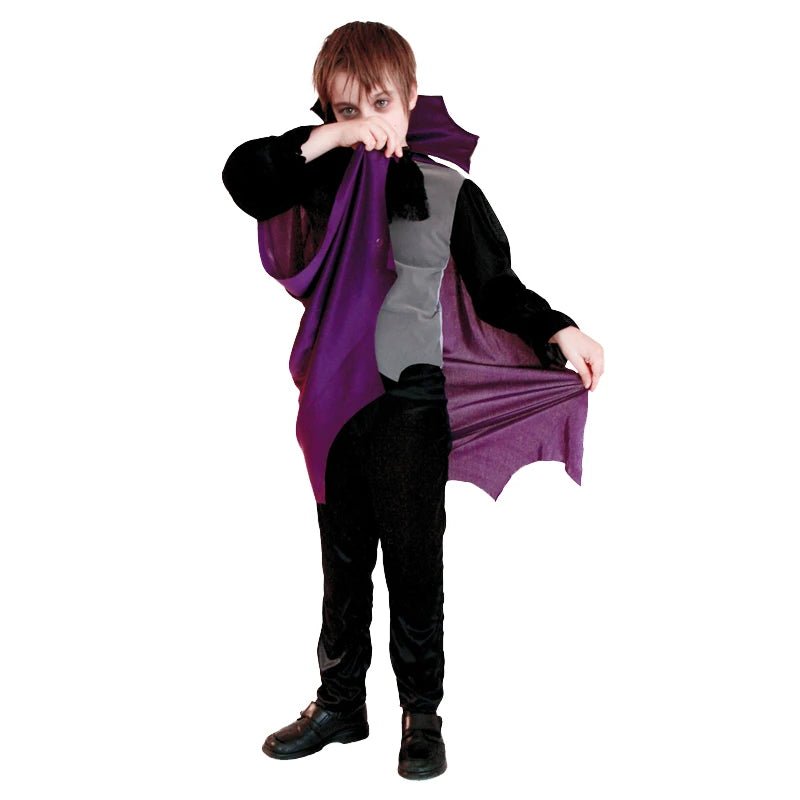 Children Vampire Cosplay Halloween Costumes Boys Fantasy Count Dracula Scary Clothes Outfits with Vampire Cloaks - TRENSET