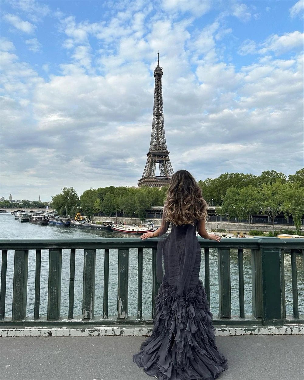 Customized Prom Dresses Elegant Strapless Sheath Homecoming Flowers Fold ChiffonOccasion Evening Gown vestido de festas longo - TRENSET