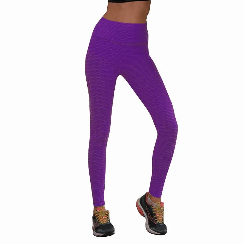 FCCEXIO 9 Colors New Fashion Jacquard High Waist Leggings Hot Sale Women Fitness Leggings PUSH UP Workout Booty Pants S - 3XL - TRENSET