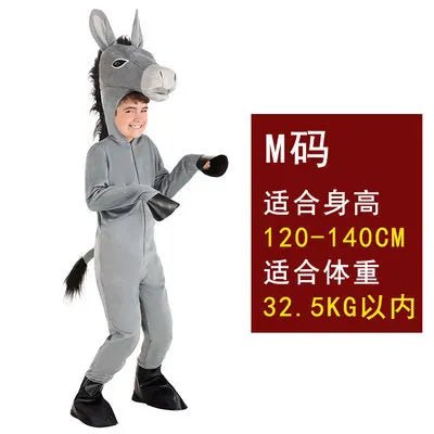 Halloween Children's Day picture book story stage performance adult children mule animal donkey costume - TRENSET