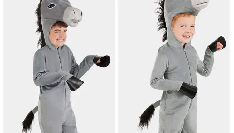 Halloween Children's Day picture book story stage performance adult children mule animal donkey costume - TRENSET