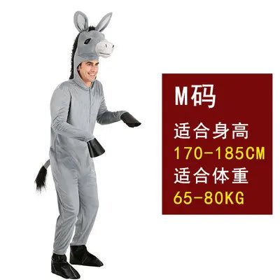 Halloween Children's Day picture book story stage performance adult children mule animal donkey costume - TRENSET