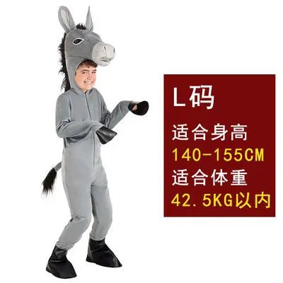 Halloween Children's Day picture book story stage performance adult children mule animal donkey costume - TRENSET