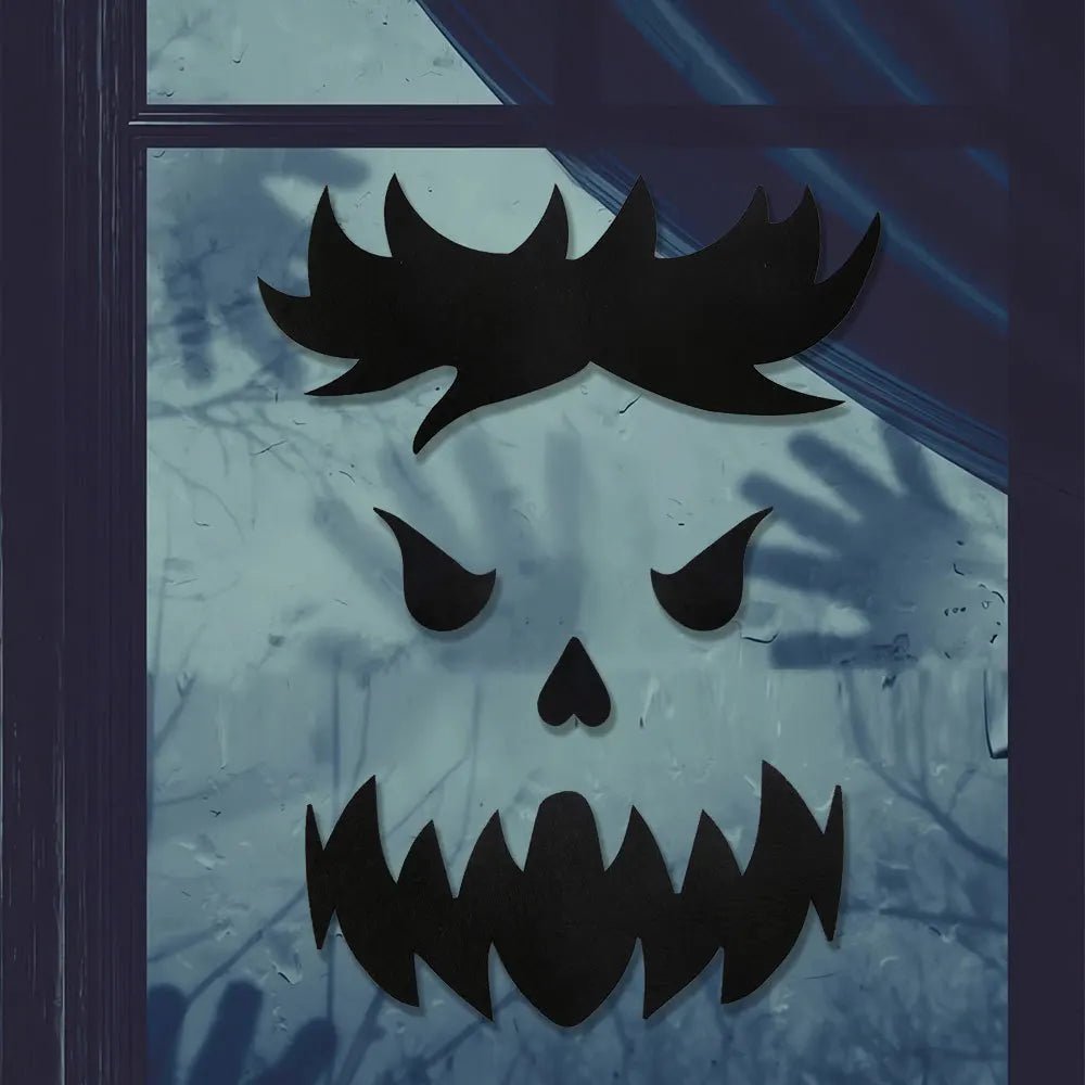 Halloween decoration room door stickers window decor skeleton hand pumpkin DIY devil witch hat glass window stickers ghost - TRENSET