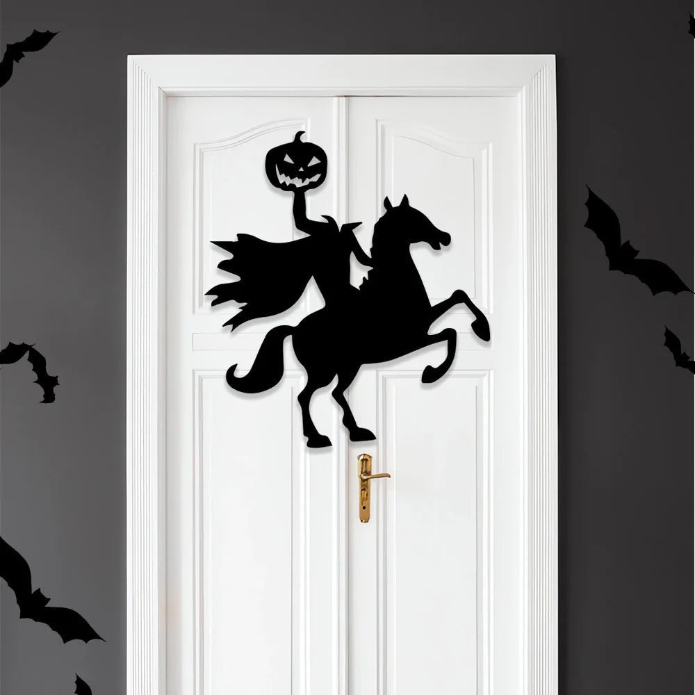 Halloween decoration room door stickers window decor skeleton hand pumpkin DIY devil witch hat glass window stickers ghost - TRENSET