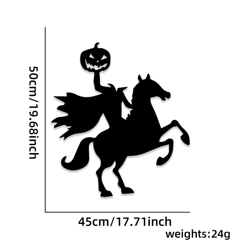 Halloween decoration room door stickers window decor skeleton hand pumpkin DIY devil witch hat glass window stickers ghost - TRENSET