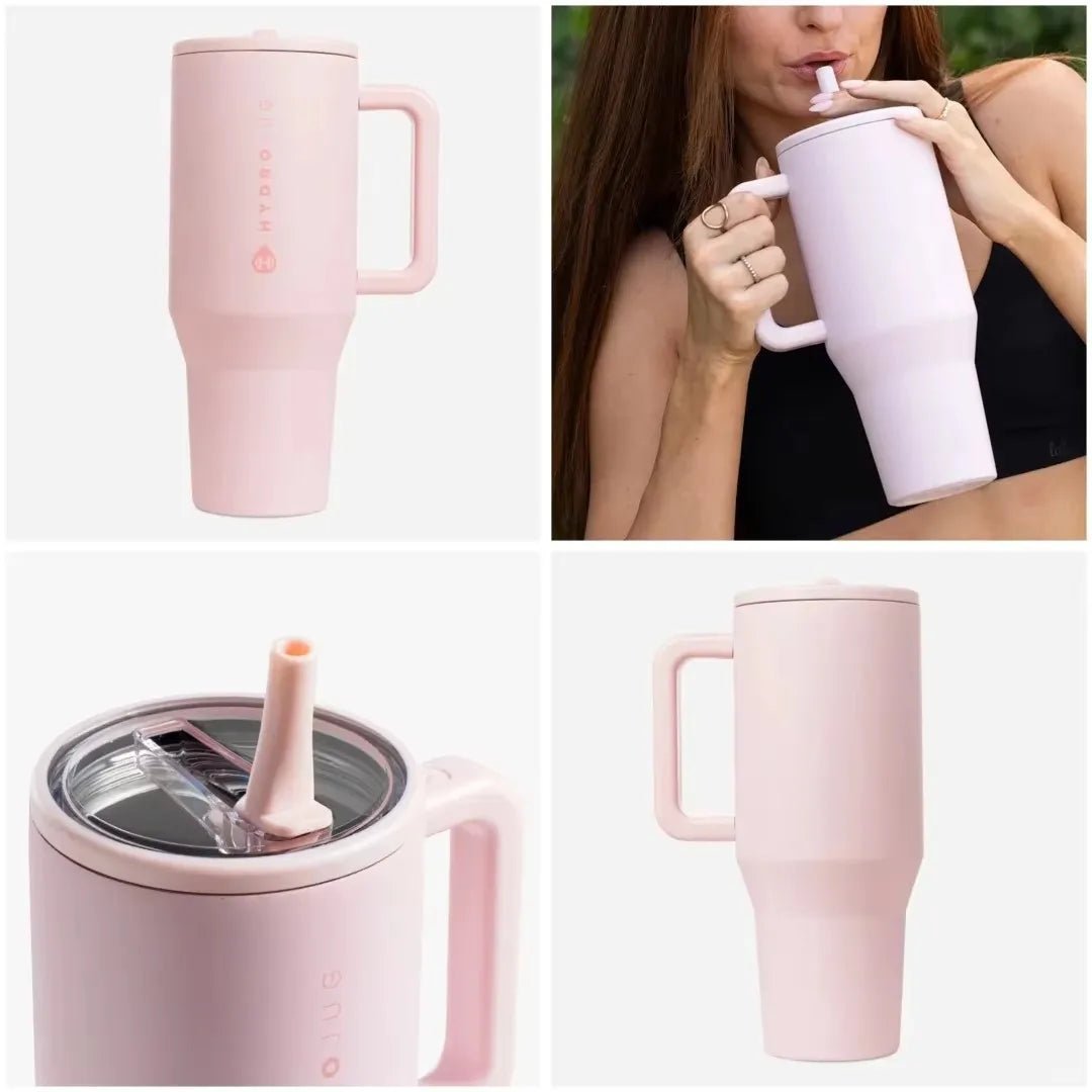 HydroJug Tumbler 32OZ Traveler Straw Lid Stainless Steel Vacuum Insulated Car Mug Double Wall Thermal Iced Travel - TRENSET