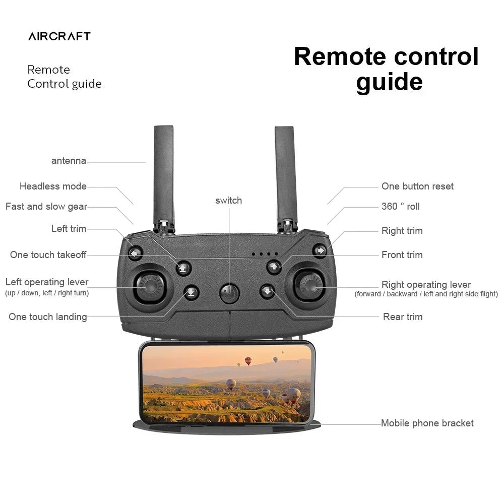 Mini Foldable RC Quadcopter E99 K3 Pro - Dual Camera Aerial Drone with 4K HD, Hold Mode & LED Lights | WIFI Remote Control Toy - TRENSET