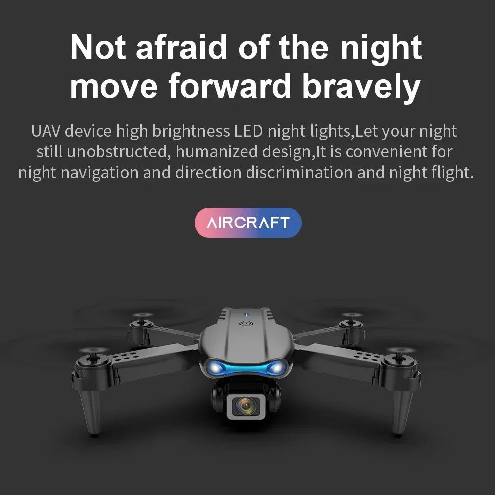 Mini Foldable RC Quadcopter E99 K3 Pro - Dual Camera Aerial Drone with 4K HD, Hold Mode & LED Lights | WIFI Remote Control Toy - TRENSET