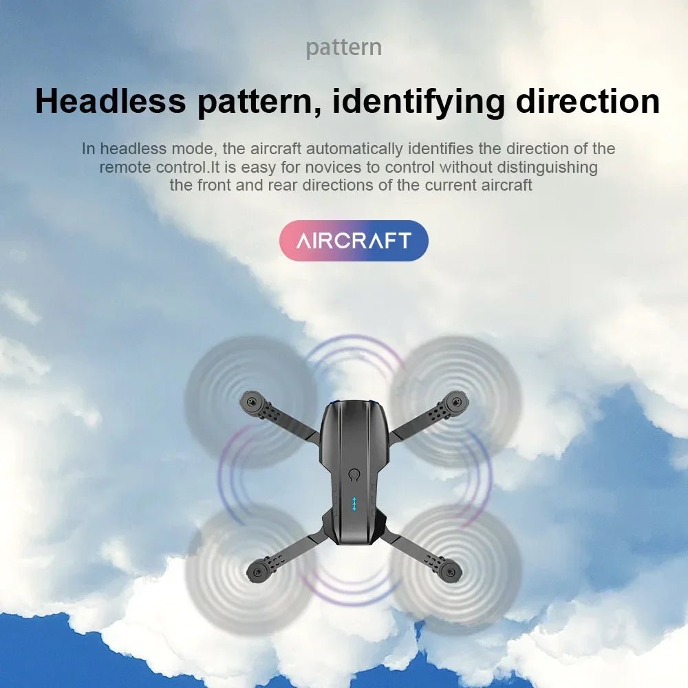 Mini Foldable RC Quadcopter E99 K3 Pro - Dual Camera Aerial Drone with 4K HD, Hold Mode & LED Lights | WIFI Remote Control Toy - TRENSET
