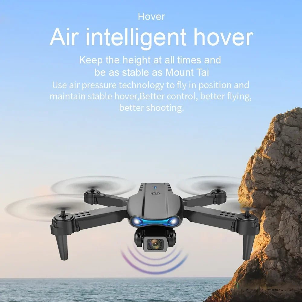 Mini Foldable RC Quadcopter E99 K3 Pro - Dual Camera Aerial Drone with 4K HD, Hold Mode & LED Lights | WIFI Remote Control Toy - TRENSET