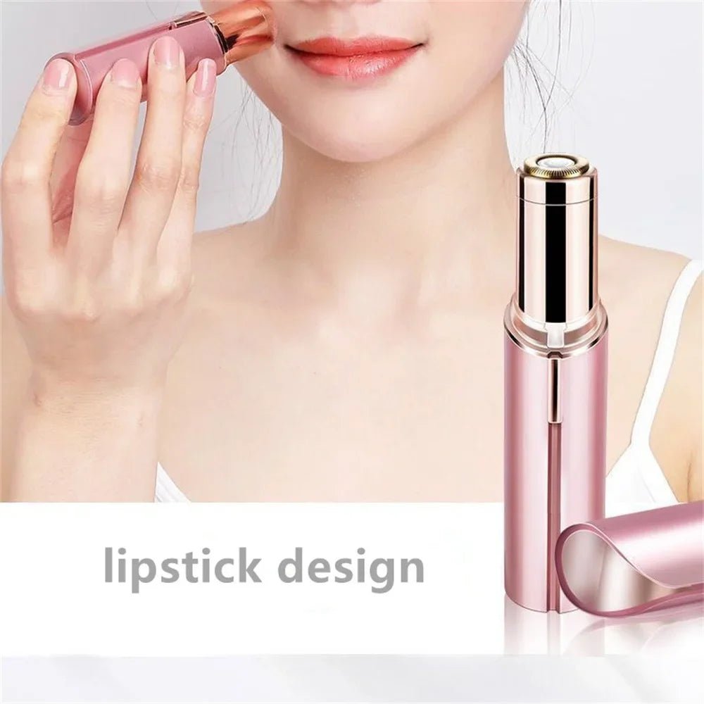 New Electric Facial Hair Removal Epilator Eyebrow Lipstick Shape Painless Facial Sensitive Areas Bikini Depilator Shaver Trimmer - TRENSET