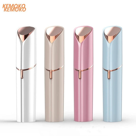 New Electric Facial Hair Removal Epilator Eyebrow Lipstick Shape Painless Facial Sensitive Areas Bikini Depilator Shaver Trimmer - TRENSET