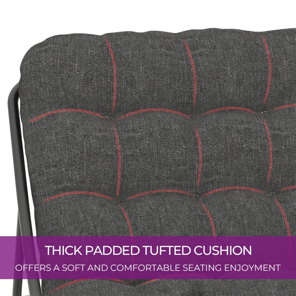 Outdoor Rocking Chair, Padded Cushion Recliner Rocker for Front Porch Sunroom Patio Backyard - TRENSET