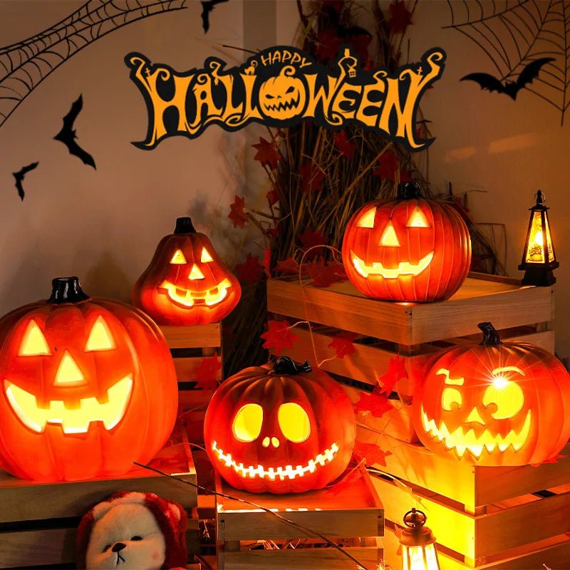 Pumpkins Lamp Halloween Decoration For Home Yard Garden Outdoor Decor Hallowen Horror House Skull Party Props Glow in The Dark - TRENSET