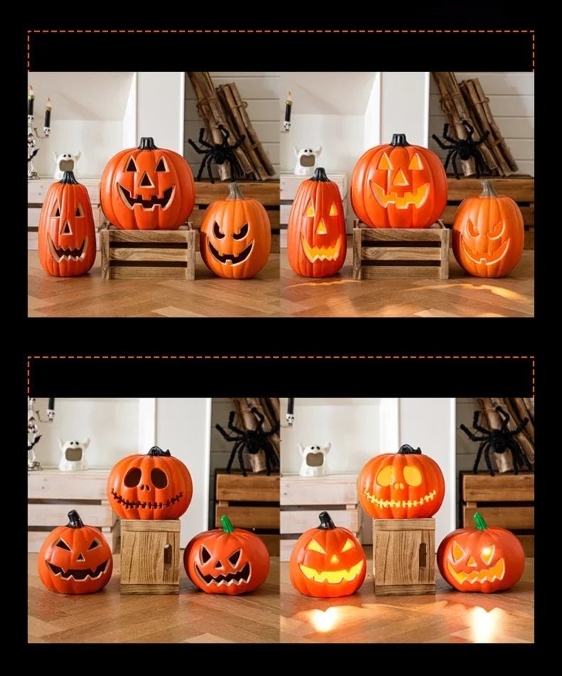 Pumpkins Lamp Halloween Decoration For Home Yard Garden Outdoor Decor Hallowen Horror House Skull Party Props Glow in The Dark - TRENSET