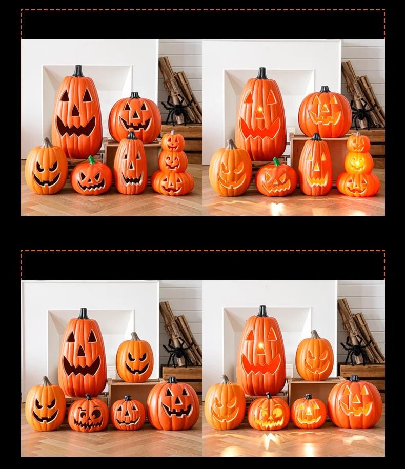 Pumpkins Lamp Halloween Decoration For Home Yard Garden Outdoor Decor Hallowen Horror House Skull Party Props Glow in The Dark - TRENSET