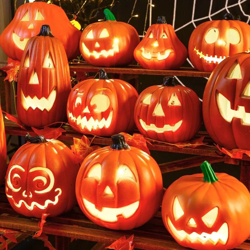 Pumpkins Lamp Halloween Decoration For Home Yard Garden Outdoor Decor Hallowen Horror House Skull Party Props Glow in The Dark - TRENSET