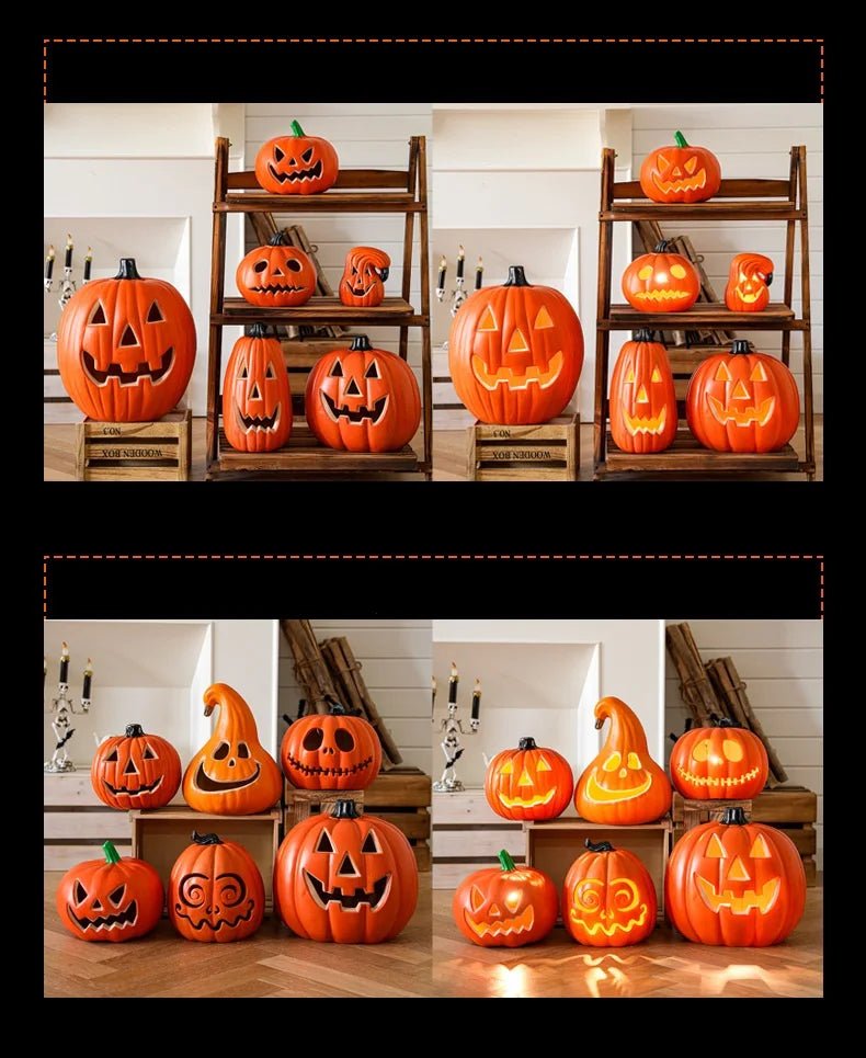 Pumpkins Lamp Halloween Decoration For Home Yard Garden Outdoor Decor Hallowen Horror House Skull Party Props Glow in The Dark - TRENSET