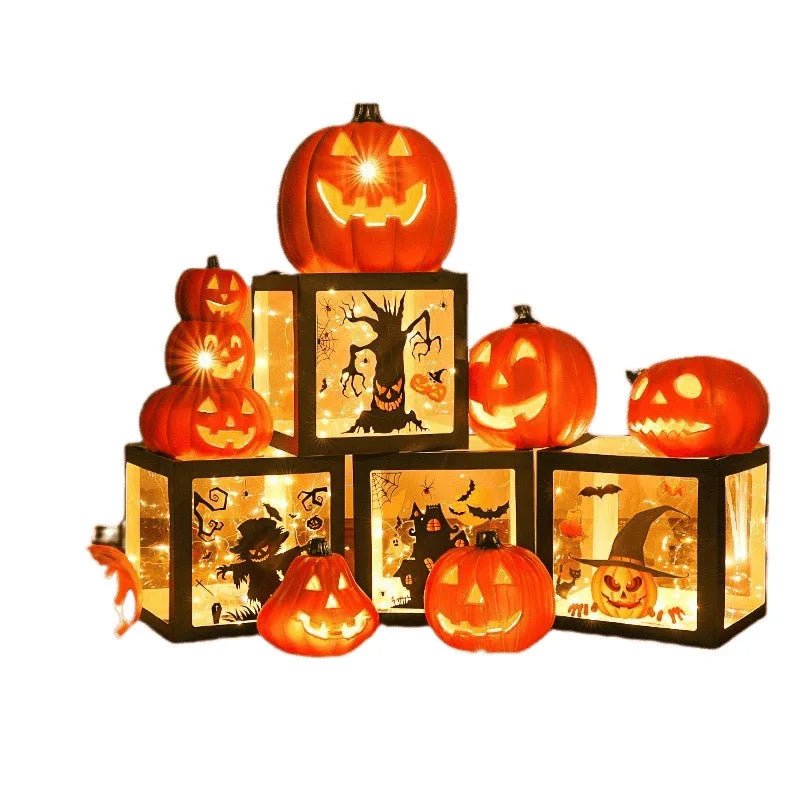 Pumpkins Lamp Halloween Decoration For Home Yard Garden Outdoor Decor Hallowen Horror House Skull Party Props Glow in The Dark - TRENSET