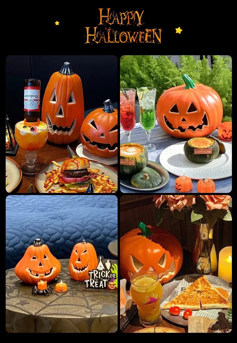 Pumpkins Lamp Halloween Decoration For Home Yard Garden Outdoor Decor Hallowen Horror House Skull Party Props Glow in The Dark - TRENSET