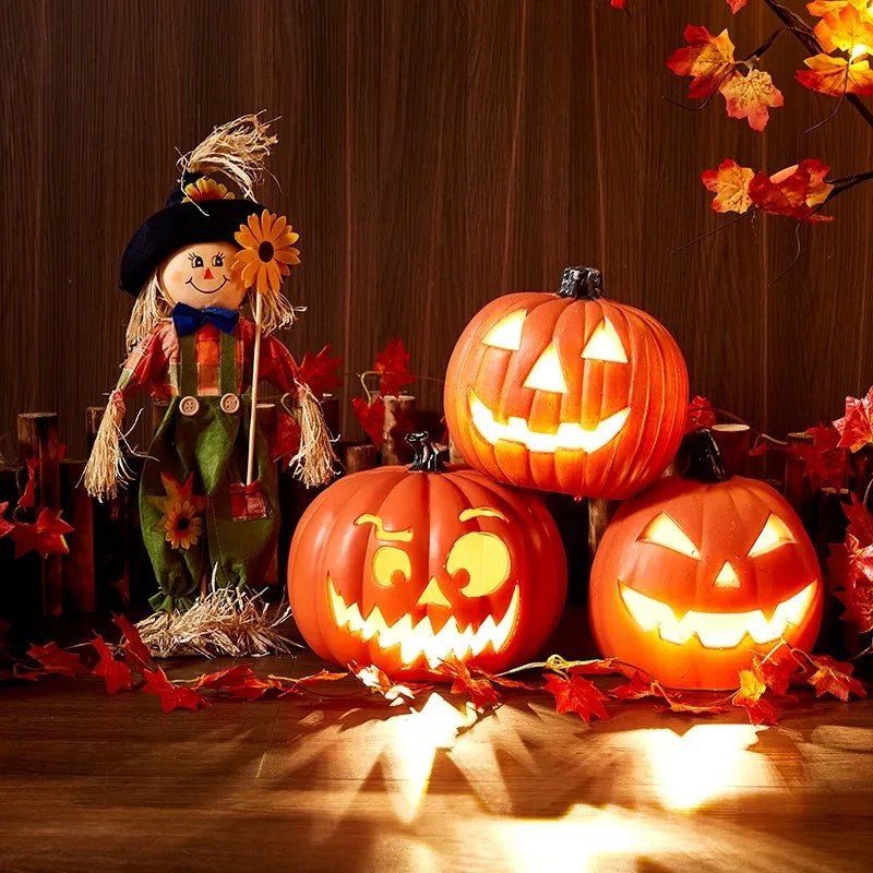 Pumpkins Lamp Halloween Decoration For Home Yard Garden Outdoor Decor Hallowen Horror House Skull Party Props Glow in The Dark - TRENSET