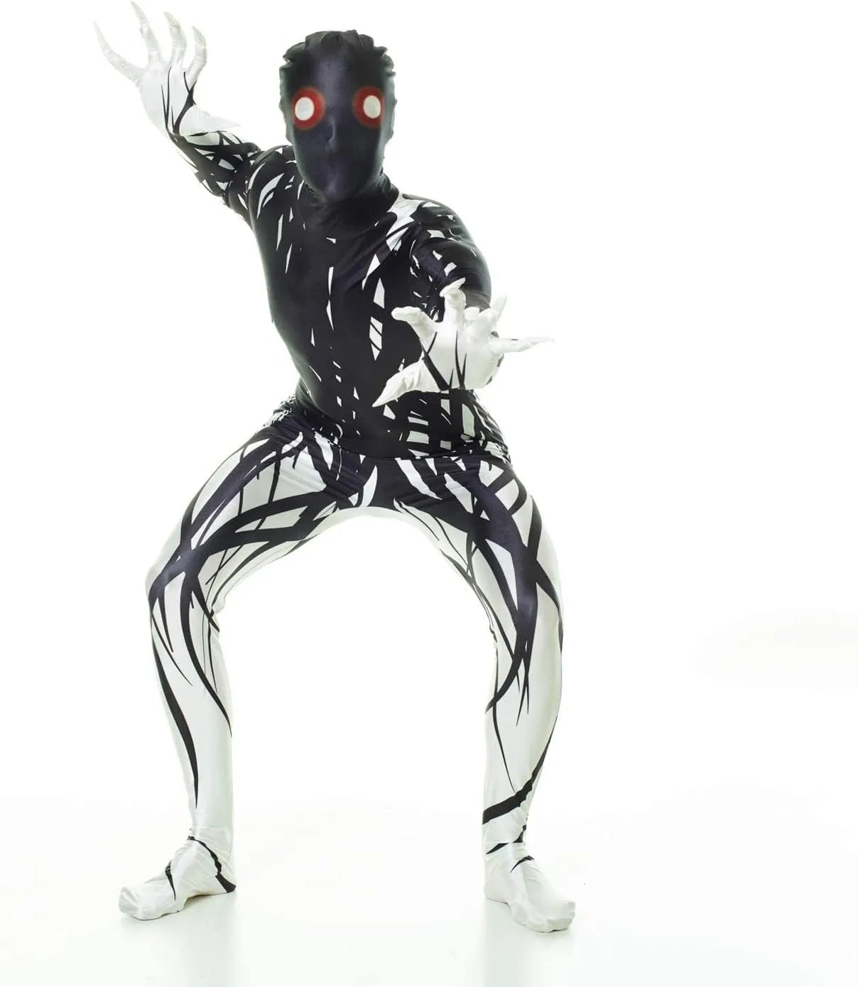 Shadow Demon Costume Adult,Halloween Phantom Zalgo Costume Adults, Skinwalker Costume Scary Morph Suits Adults, Zalgo Skin Suit - TRENSET