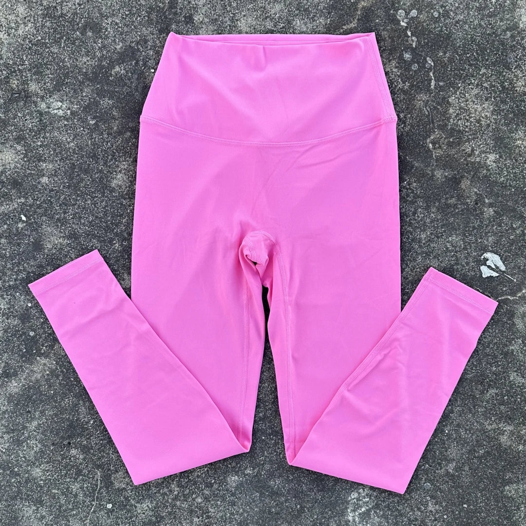 Solid Color High - quality High Waist Yoga Legging Women Sport Pants Butter Athletic Gym Comprehensive Training Jog 100% squatting - TRENSET