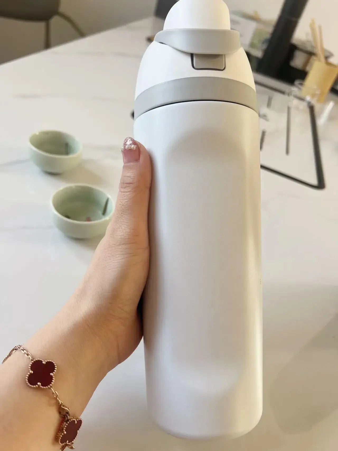 Thermal Water Bottle 600ML Portable Cold/Heat Stainless Steel Double Wall Vacuum Sports Cup Insulated Coffee Cup BPA - Free owala - TRENSET