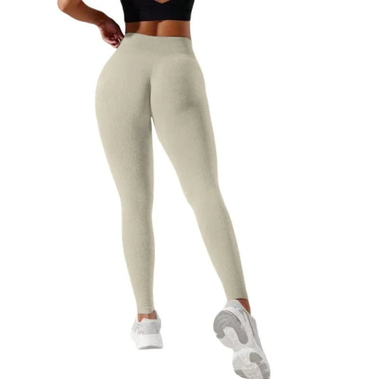 Women's High - Waisted Seamless Leggings, Quick - Dry Breathable Fabric, Four - Way Stretch Sporty Style for Yoga Cycling Running - TRENSET