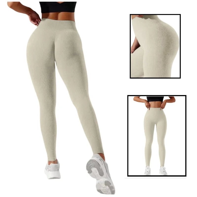 Women's High - Waisted Seamless Leggings, Quick - Dry Breathable Fabric, Four - Way Stretch Sporty Style for Yoga Cycling Running - TRENSET