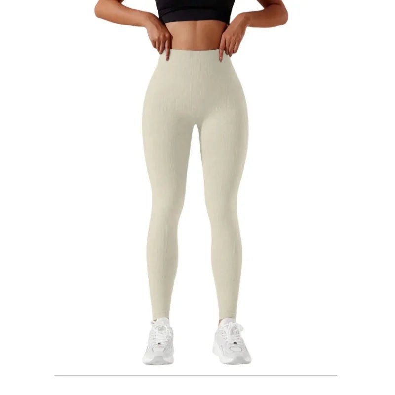 Women's High - Waisted Seamless Leggings, Quick - Dry Breathable Fabric, Four - Way Stretch Sporty Style for Yoga Cycling Running - TRENSET