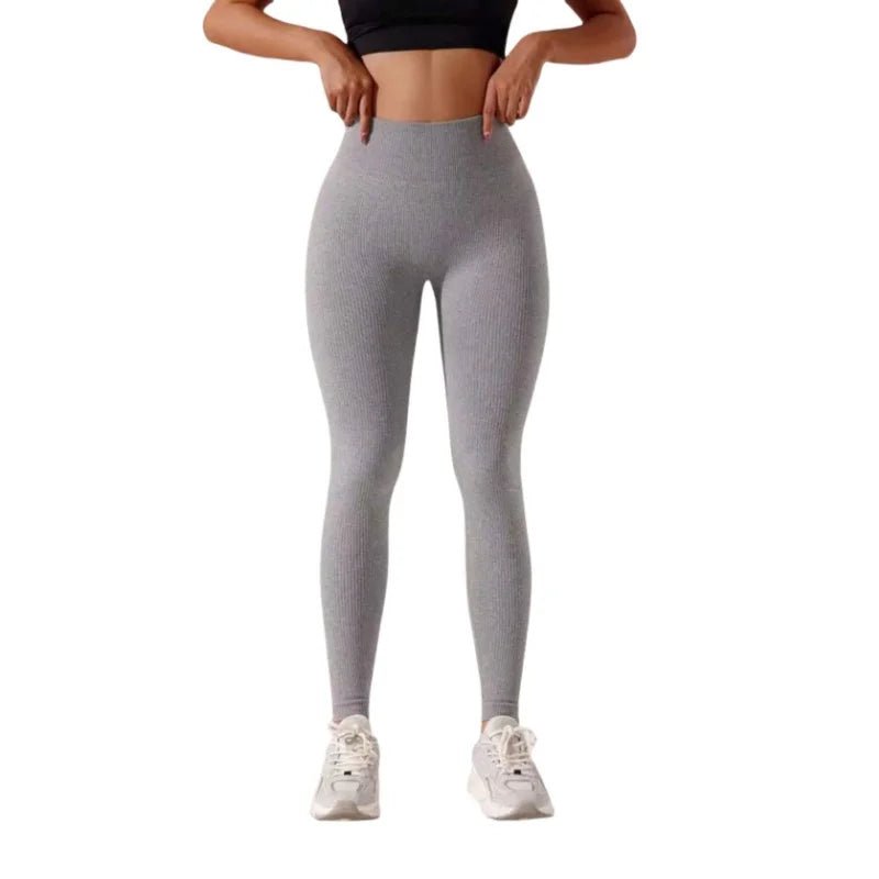 Women's High - Waisted Seamless Leggings, Quick - Dry Breathable Fabric, Four - Way Stretch Sporty Style for Yoga Cycling Running - TRENSET