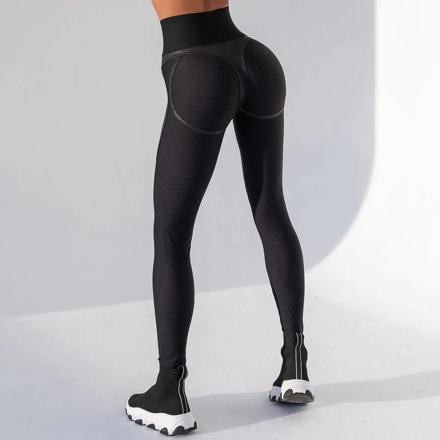 Women's Pants Gym Leggings Ultra - thin Mesh Design Yoga Sport Tights Outdoor Jogging Fitness High Waist Sweatpants - TRENSET