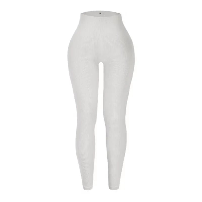 Women's seamless knitted thread yoga pants high waisted sports leggings hip lifting running training slimming and fashionable - TRENSET