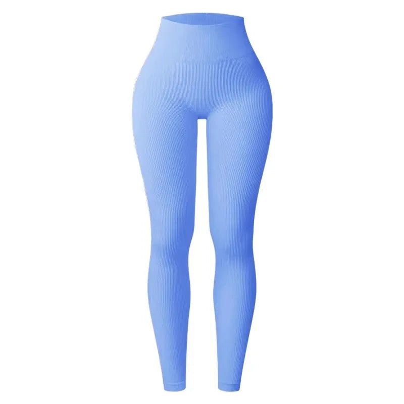 Women's seamless knitted thread yoga pants high waisted sports leggings hip lifting running training slimming and fashionable - TRENSET