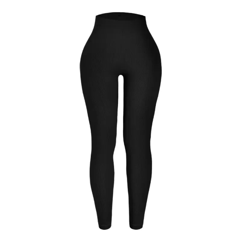 Women's seamless knitted thread yoga pants high waisted sports leggings hip lifting running training slimming and fashionable - TRENSET
