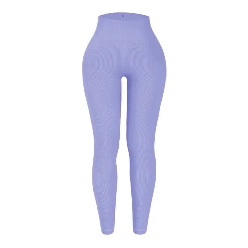 Women's seamless knitted thread yoga pants high waisted sports leggings hip lifting running training slimming and fashionable - TRENSET