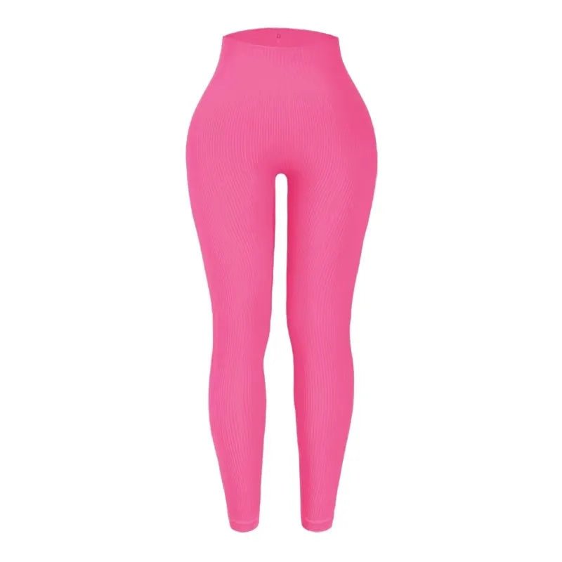 Women's seamless knitted thread yoga pants high waisted sports leggings hip lifting running training slimming and fashionable - TRENSET