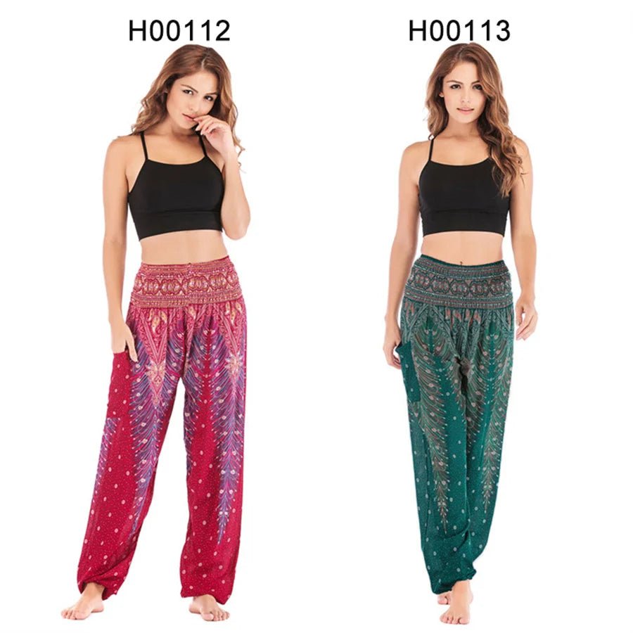 Yoga Pants Women Hippie Harem Printed Leggings Boho High Waisted Pantalone De Mujer Cintura Alta Calca Feminina Beach - TRENSET