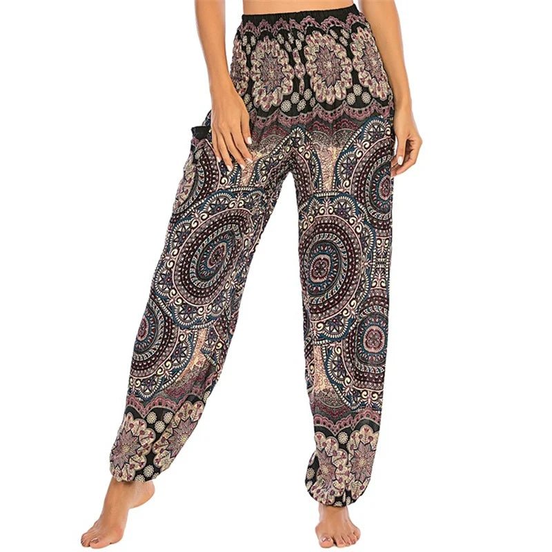 Yoga Pants Women Hippie Harem Printed Leggings Boho High Waisted Pantalone De Mujer Cintura Alta Calca Feminina Beach - TRENSET