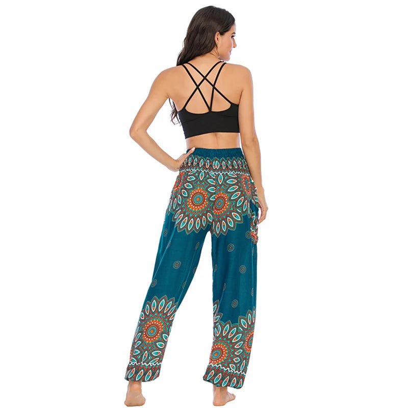 Yoga Pants Women Hippie Harem Printed Leggings Boho High Waisted Pantalone De Mujer Cintura Alta Calca Feminina Beach - TRENSET