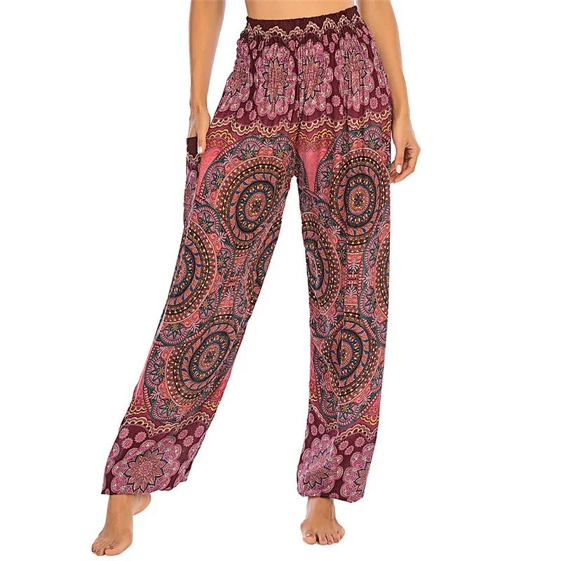 Yoga Pants Women Hippie Harem Printed Leggings Boho High Waisted Pantalone De Mujer Cintura Alta Calca Feminina Beach - TRENSET