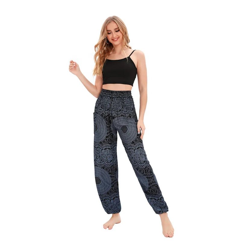 Yoga Pants Women Hippie Harem Printed Leggings Boho High Waisted Pantalone De Mujer Cintura Alta Calca Feminina Beach - TRENSET