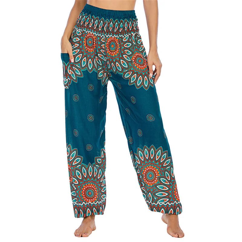 Yoga Pants Women Hippie Harem Printed Leggings Boho High Waisted Pantalone De Mujer Cintura Alta Calca Feminina Beach - TRENSET