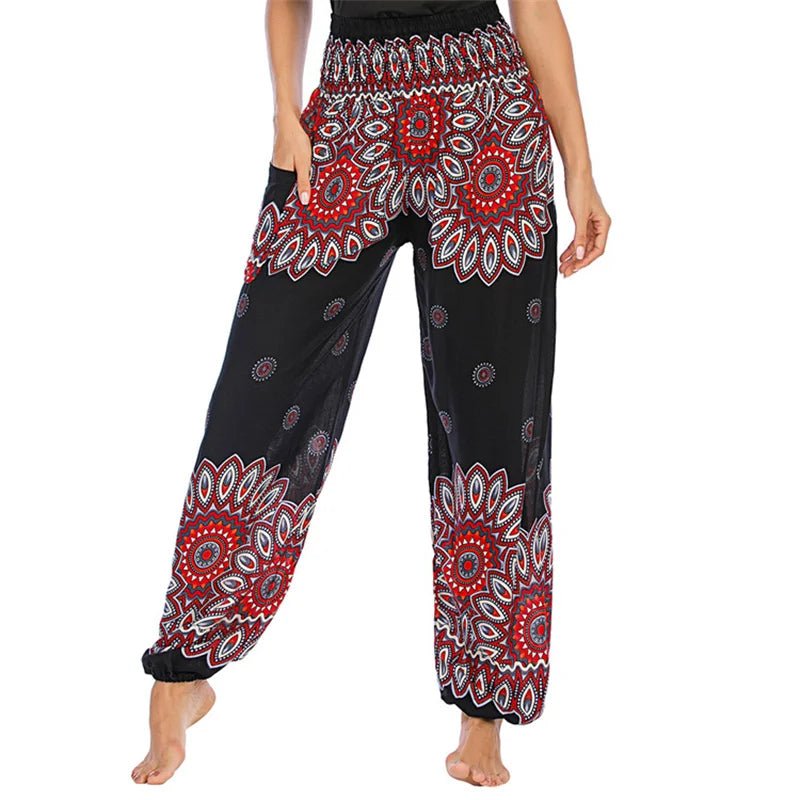 Yoga Pants Women Hippie Harem Printed Leggings Boho High Waisted Pantalone De Mujer Cintura Alta Calca Feminina Beach - TRENSET