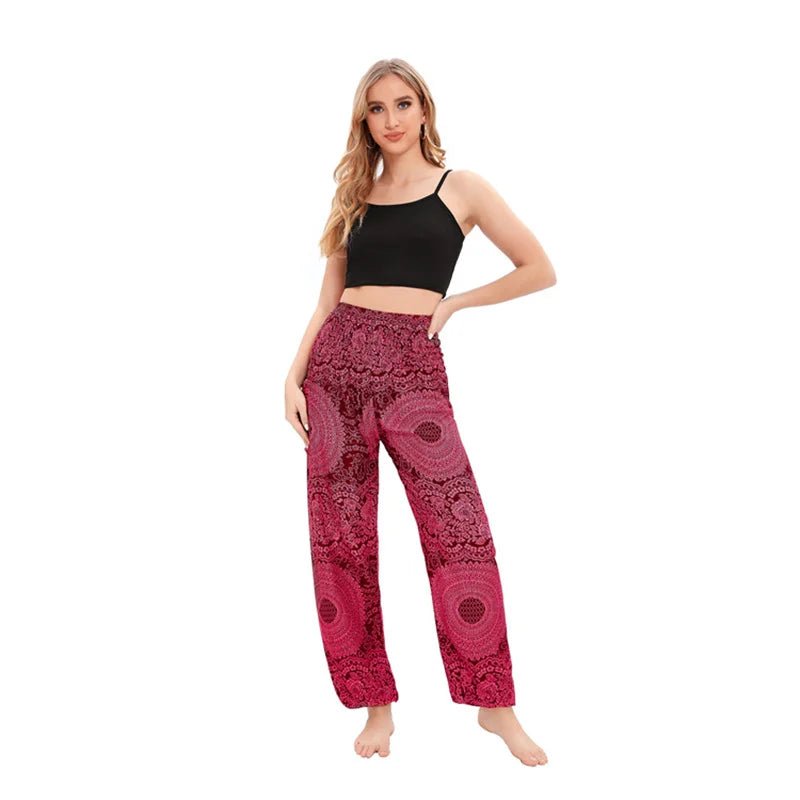 Yoga Pants Women Hippie Harem Printed Leggings Boho High Waisted Pantalone De Mujer Cintura Alta Calca Feminina Beach - TRENSET