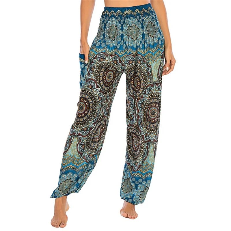 Yoga Pants Women Hippie Harem Printed Leggings Boho High Waisted Pantalone De Mujer Cintura Alta Calca Feminina Beach - TRENSET